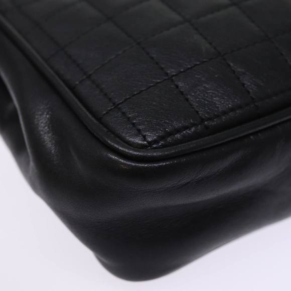 CELINE Chain Shoulder Bag Leather Black Auth 75054 - Picture 16 of 16